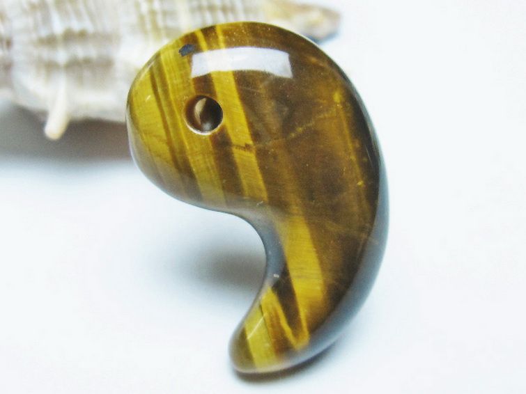 タイガーアイ※黄虎目石勾玉 [t356-1764] 3枚目