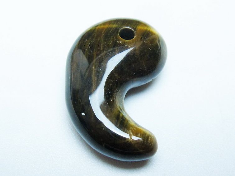 タイガーアイ※黄虎目石勾玉 [t356-1791] 1枚目