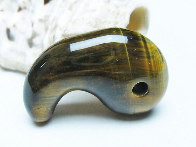 タイガーアイ※黄虎目石勾玉 [t356-1791] 2枚目