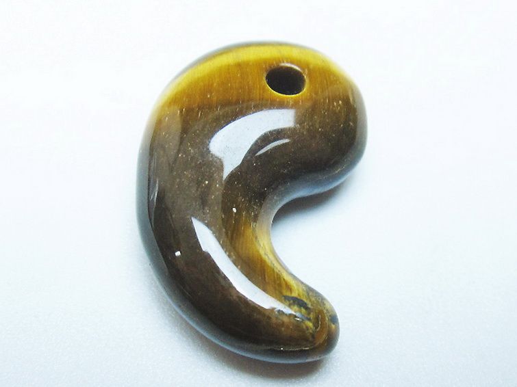 タイガーアイ※黄虎目石勾玉 [t356-1799] 1枚目