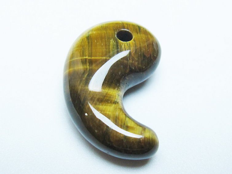タイガーアイ※黄虎目石勾玉 [t356-1807] 1枚目