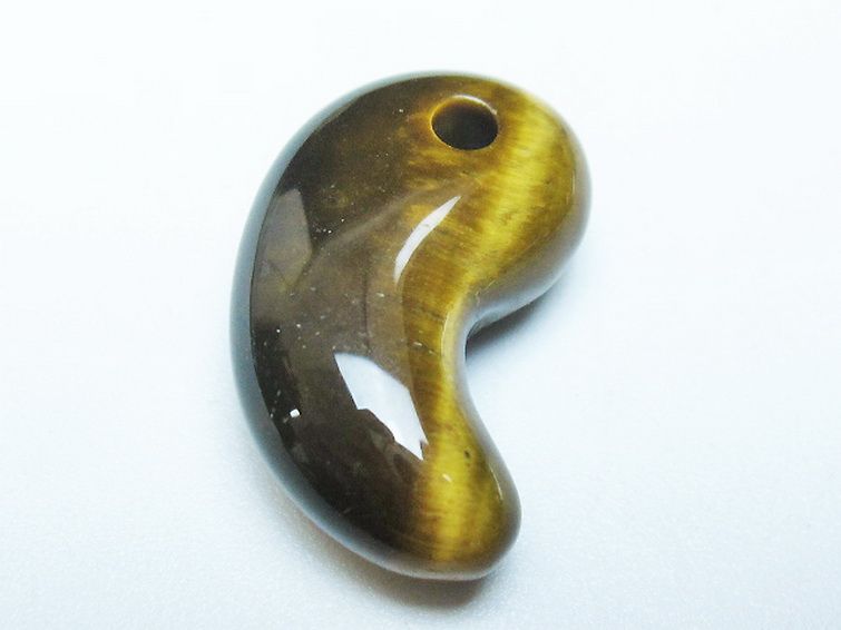 タイガーアイ※黄虎目石勾玉 [t356-1813] 1枚目