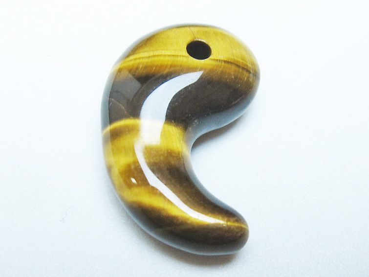 タイガーアイ※黄虎目石勾玉 [t356-1814] 1枚目