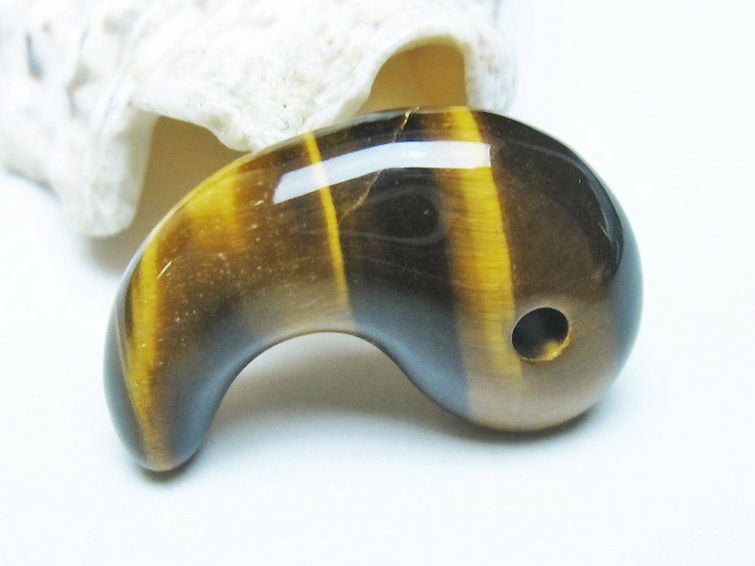 タイガーアイ※黄虎目石勾玉 [t356-1814] 2枚目