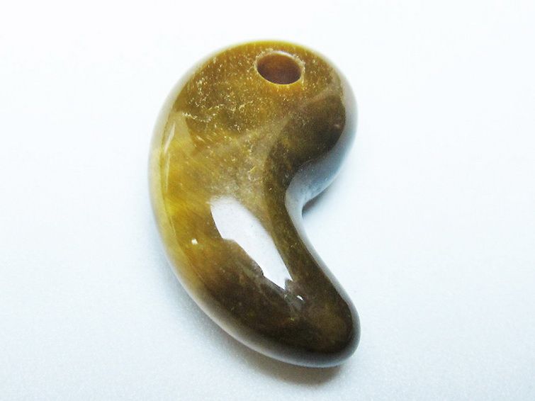タイガーアイ※黄虎目石勾玉 [t356-1820] 1枚目