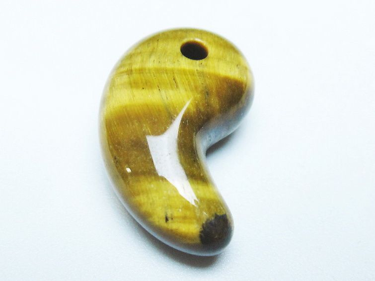 タイガーアイ※黄虎目石勾玉 [t356-1832] 1枚目