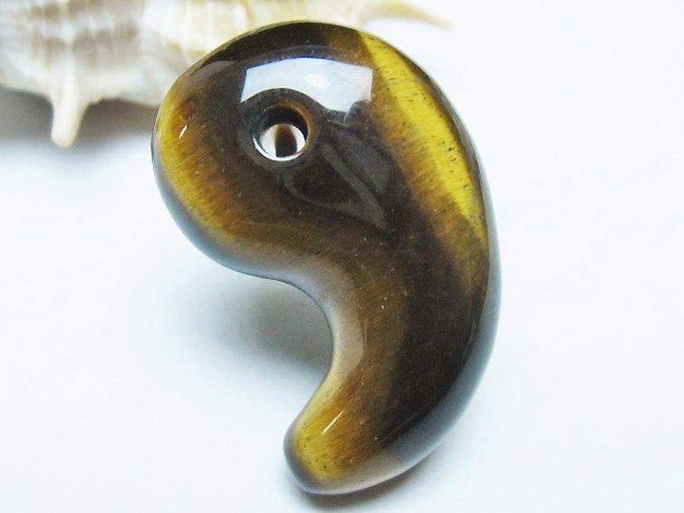 タイガーアイ※黄虎目石勾玉 [t356-1837] 3枚目