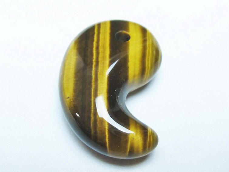 タイガーアイ※黄虎目石勾玉 [t356-1852] 1枚目