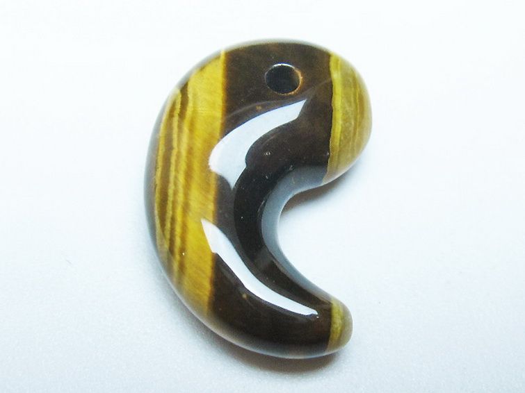 タイガーアイ※黄虎目石勾玉 [t356-1856] 1枚目