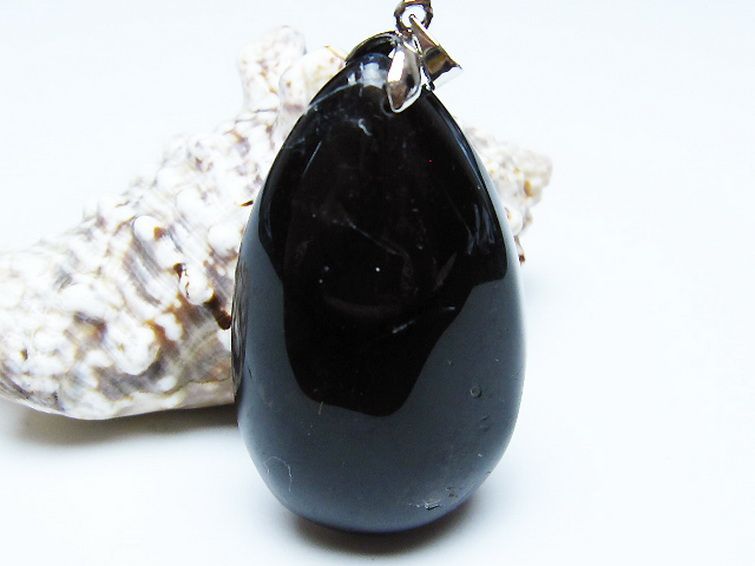 モリオン 純天然 黒水晶 ペンダント[T359-2000] 1枚目