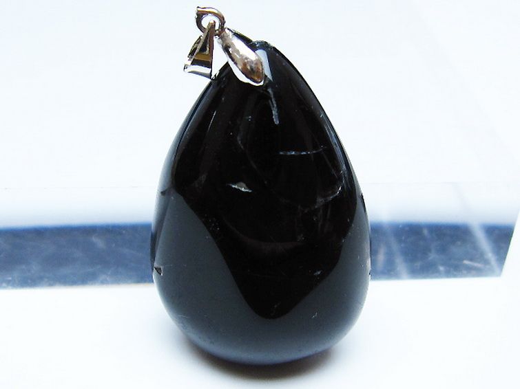 モリオン 純天然 黒水晶 ペンダント[T359-2076] 2枚目