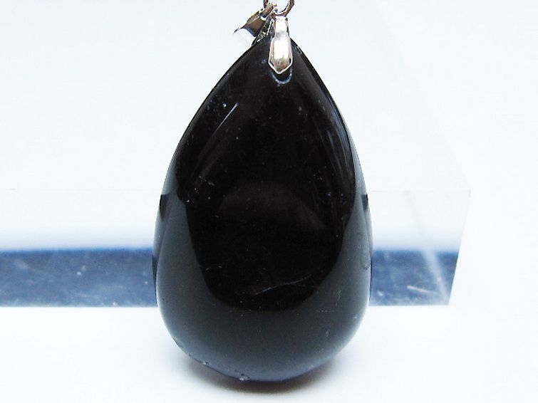 モリオン 純天然 黒水晶 ペンダント[T359-2081] 2枚目
