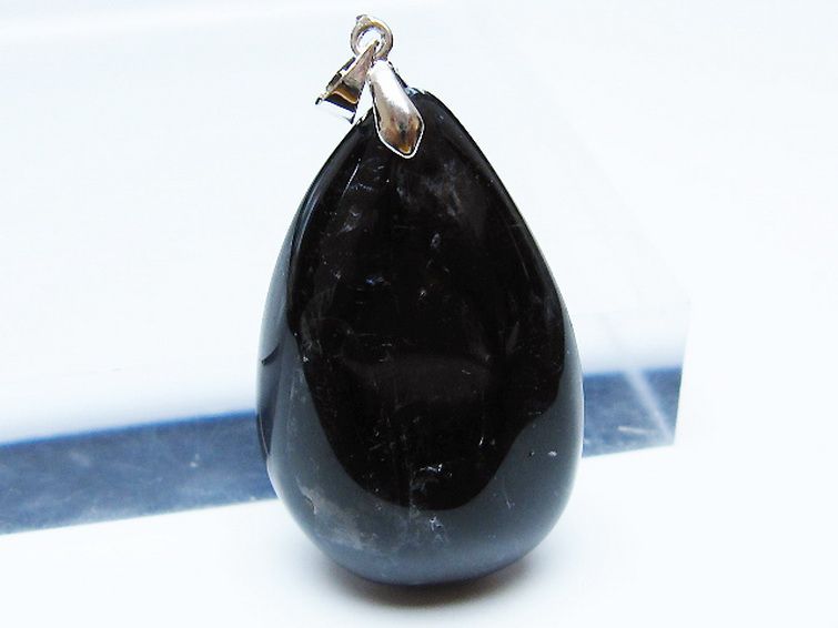 モリオン 純天然 黒水晶 ペンダント[T359-2084] 2枚目