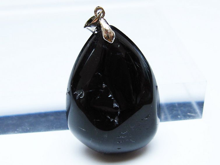モリオン 純天然 黒水晶 ペンダント[T359-2109] 2枚目