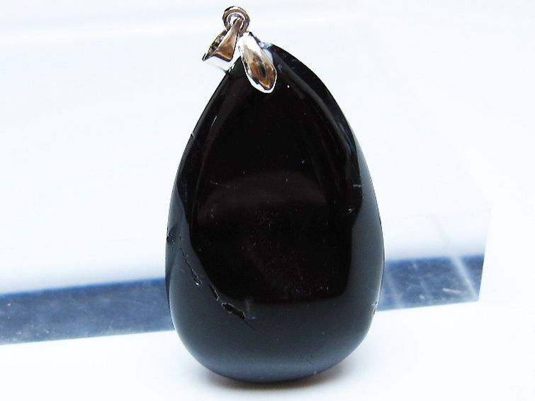 モリオン 純天然 黒水晶 ペンダント[T359-2117] 2枚目