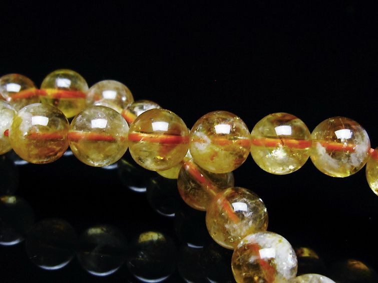 虹入りシトリンブレスレット 9mm [t366-13468] 2枚目