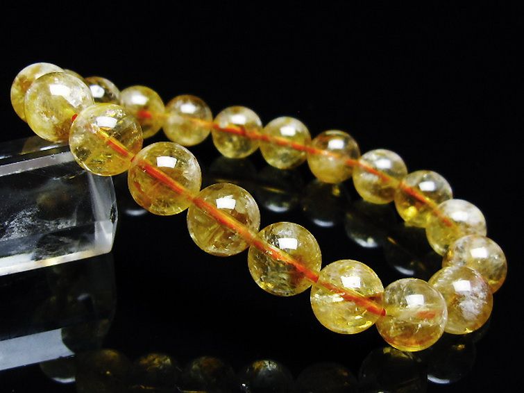虹入りシトリンブレスレット 10mm [t366-13494] 1枚目