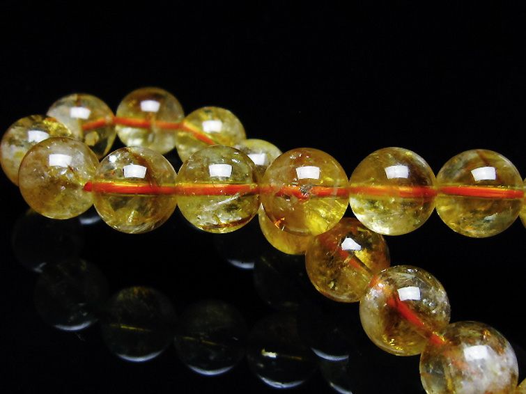 虹入りシトリンブレスレット 10mm [t366-13494] 2枚目