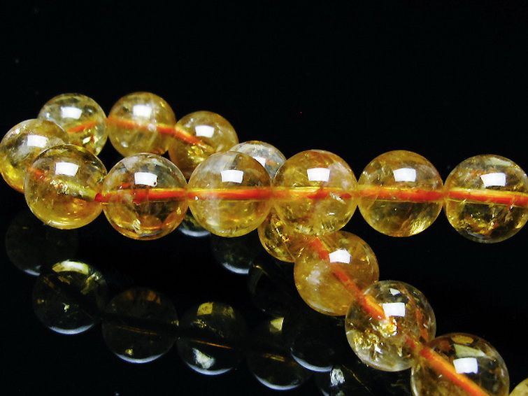 虹入りシトリンブレスレット 10mm [t366-13524] 2枚目