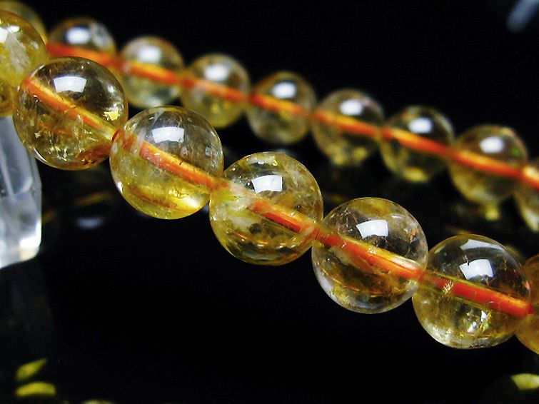虹入りシトリンブレスレット 9mm [t366-13594] 3枚目