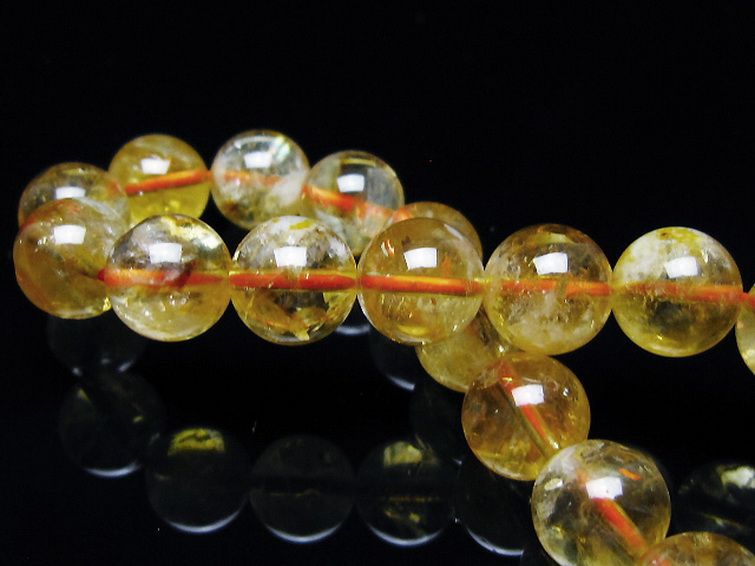 虹入りシトリンブレスレット 10mm [t366-13671] 2枚目