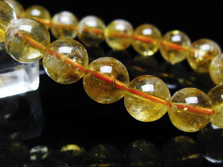 虹入りシトリンブレスレット 10mm [t366-13671] 3枚目