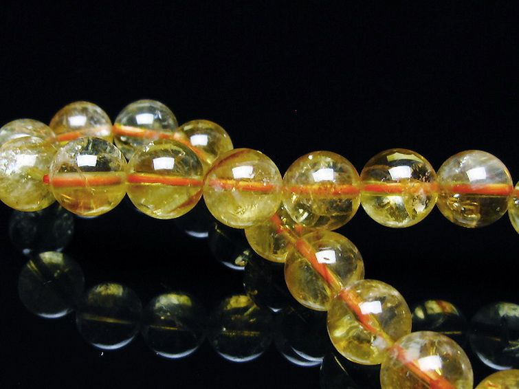 虹入りシトリンブレスレット 9mm [t366-13690] 2枚目