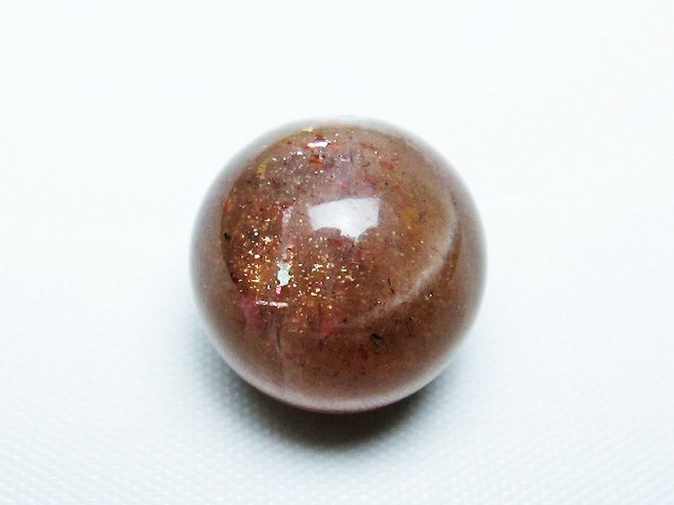 オレンジ ムーンストーン 丸玉 15mm [T371-3167] 3枚目