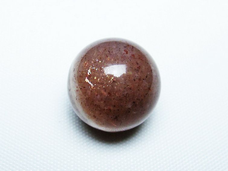 オレンジ ムーンストーン 丸玉 15mm [T371-3184] 1枚目