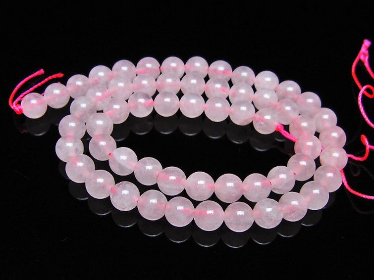 ローズクォーツ一連 7mm ビーズ [t374-2219] 1枚目