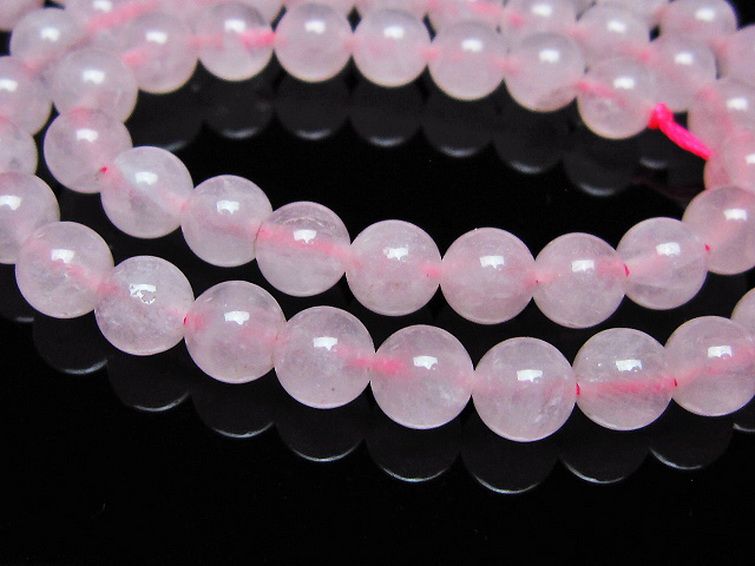 ローズクォーツ一連 7mm ビーズ [t374-2219] 3枚目