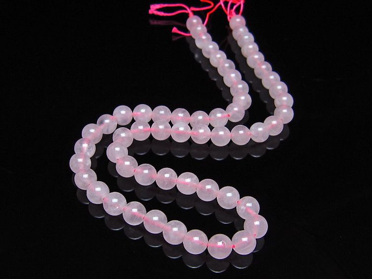 ローズクォーツ一連 7mm ビーズ [t374-2242] 2枚目