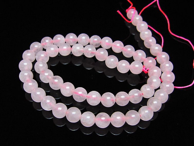 ローズクォーツ一連 7mm ビーズ [t374-2261] 1枚目