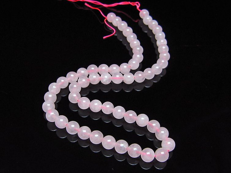 ローズクォーツ一連 7mm ビーズ [t374-2261] 2枚目