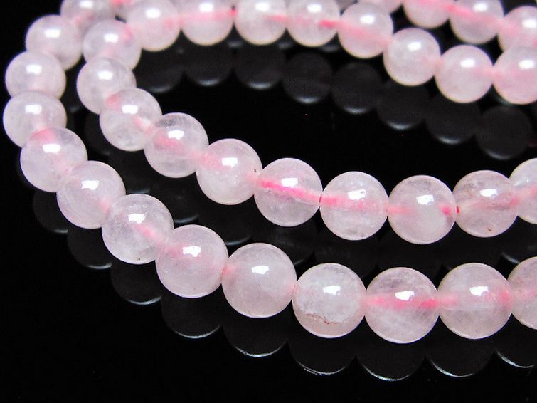 ローズクォーツ一連 7mm ビーズ [t374-2261] 3枚目