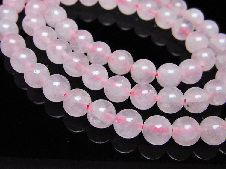 ローズクォーツ一連 7mm ビーズ [t374-2294] 3枚目