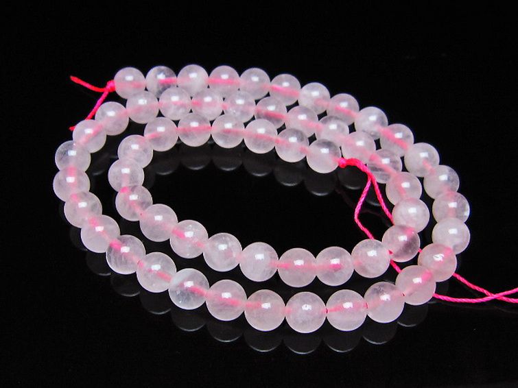 ローズクォーツ一連 7mm ビーズ [t374-2307] 1枚目