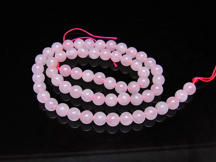 ローズクォーツ一連 6mm ビーズ [t374-2397] 1枚目