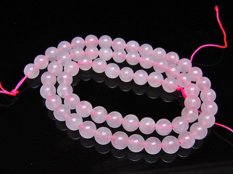 ローズクォーツ一連 6mm ビーズ [t374-2410] 1枚目