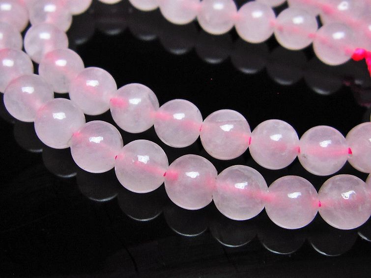 ローズクォーツ一連 6mm ビーズ [t374-2410] 3枚目