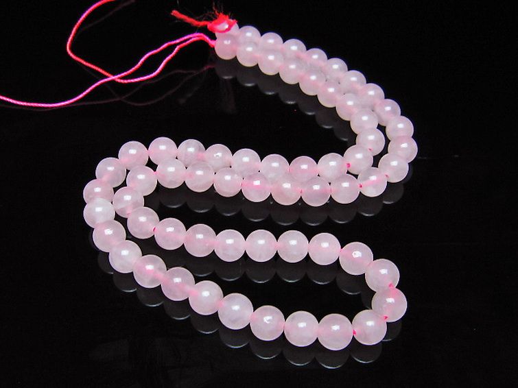 ローズクォーツ一連 6mm ビーズ [t374-2436] 2枚目