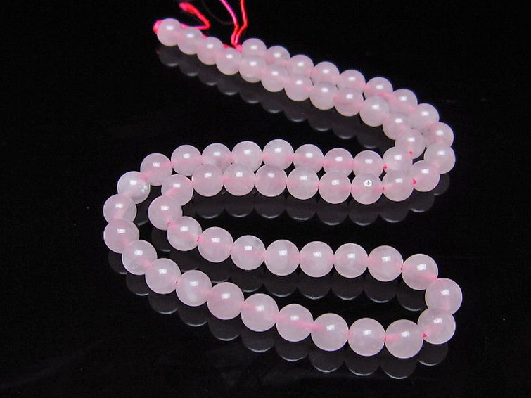 ローズクォーツ一連 6mm ビーズ [t374-2455] 2枚目
