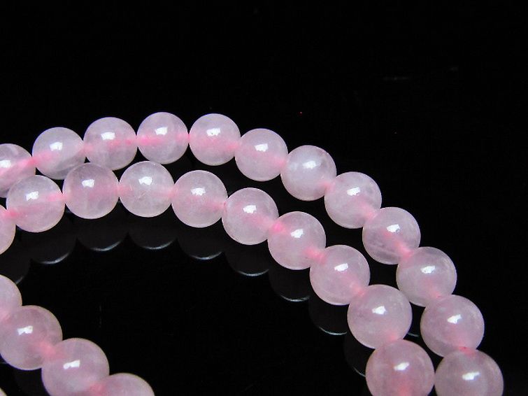 ローズクォーツ一連 6mm ビーズ [t374-2455] 3枚目