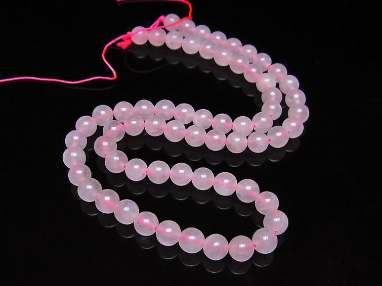 ローズクォーツ一連 6mm ビーズ [t374-2475] 2枚目