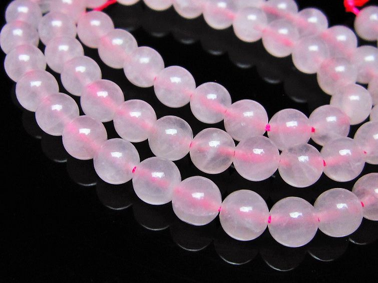 ローズクォーツ一連 6mm ビーズ [t374-2475] 3枚目