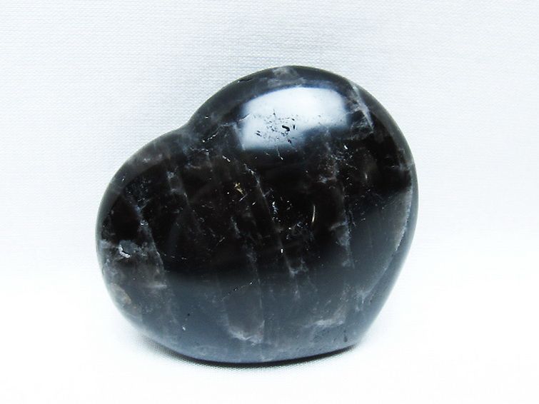 モリオン 純天然 黒水晶 ハート 置物[T375-5080] 2枚目