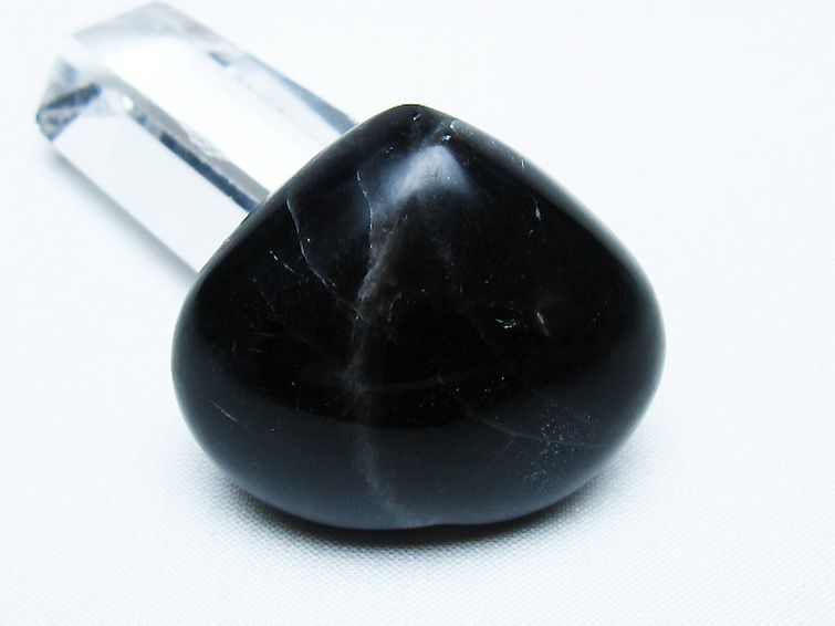 モリオン 純天然 黒水晶 ハート 置物 [t375-5130] 3枚目