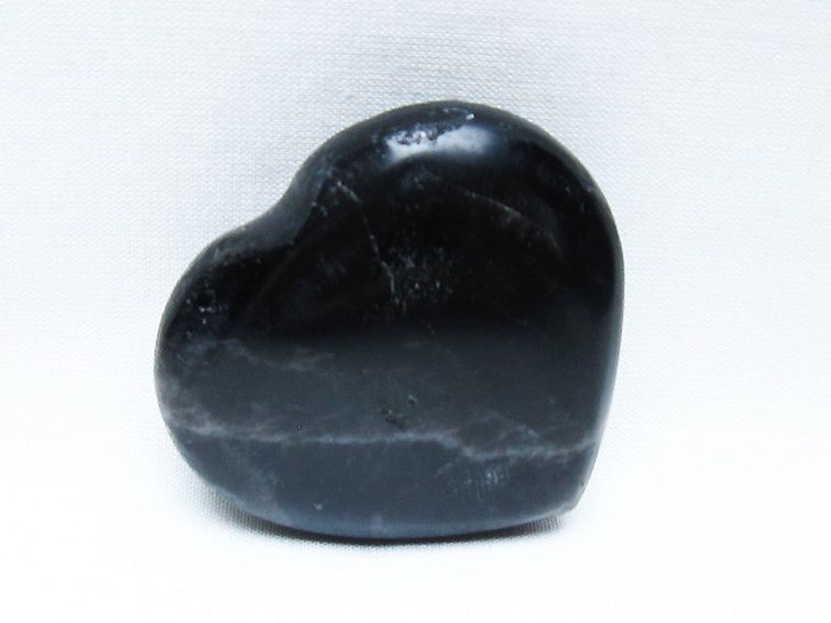 モリオン 純天然 黒水晶 ハート 置物[T375-5146] 2枚目