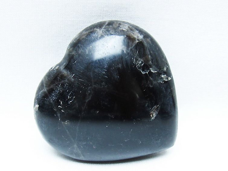 モリオン 純天然 黒水晶 ハート 置物[T375-5162] 2枚目