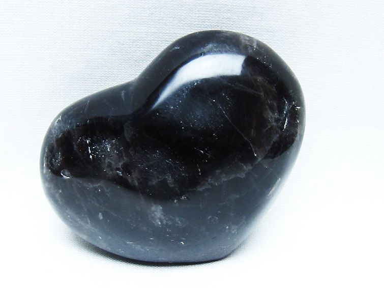 モリオン 純天然 黒水晶 ハート 置物[T375-5174] 2枚目